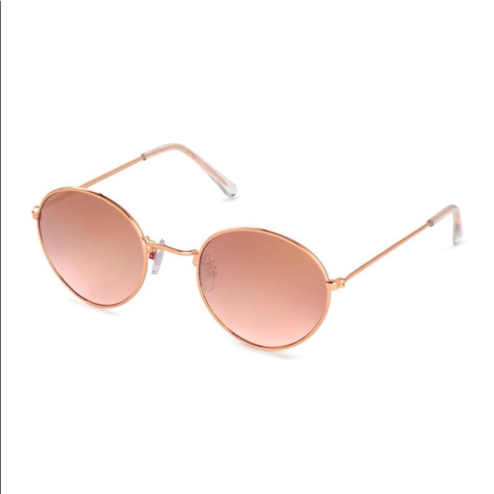 Oil-Slick Gold Flashing Minimalist Lightweight Sunglasses set in Gold Frames NIP